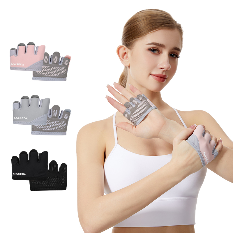 Pilates Yoga &A - Paar Fitness-Fingerlose Handschuhe: Anti-Blasen-Sporthandschuhe für Pilates