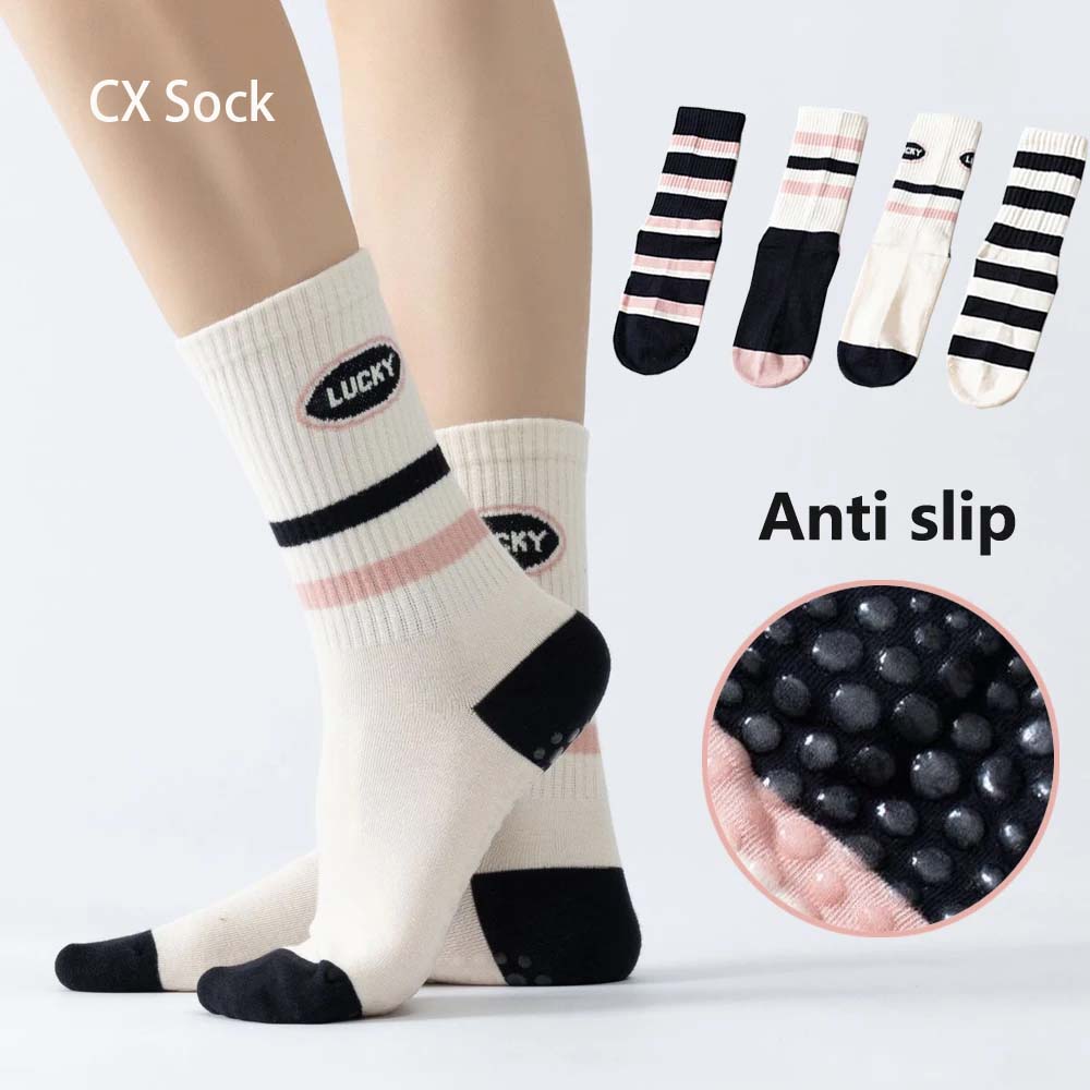 Pilates Yoga Zumba - Streifen Yoga Aerobic Socken Frauen Anti-Rutsch